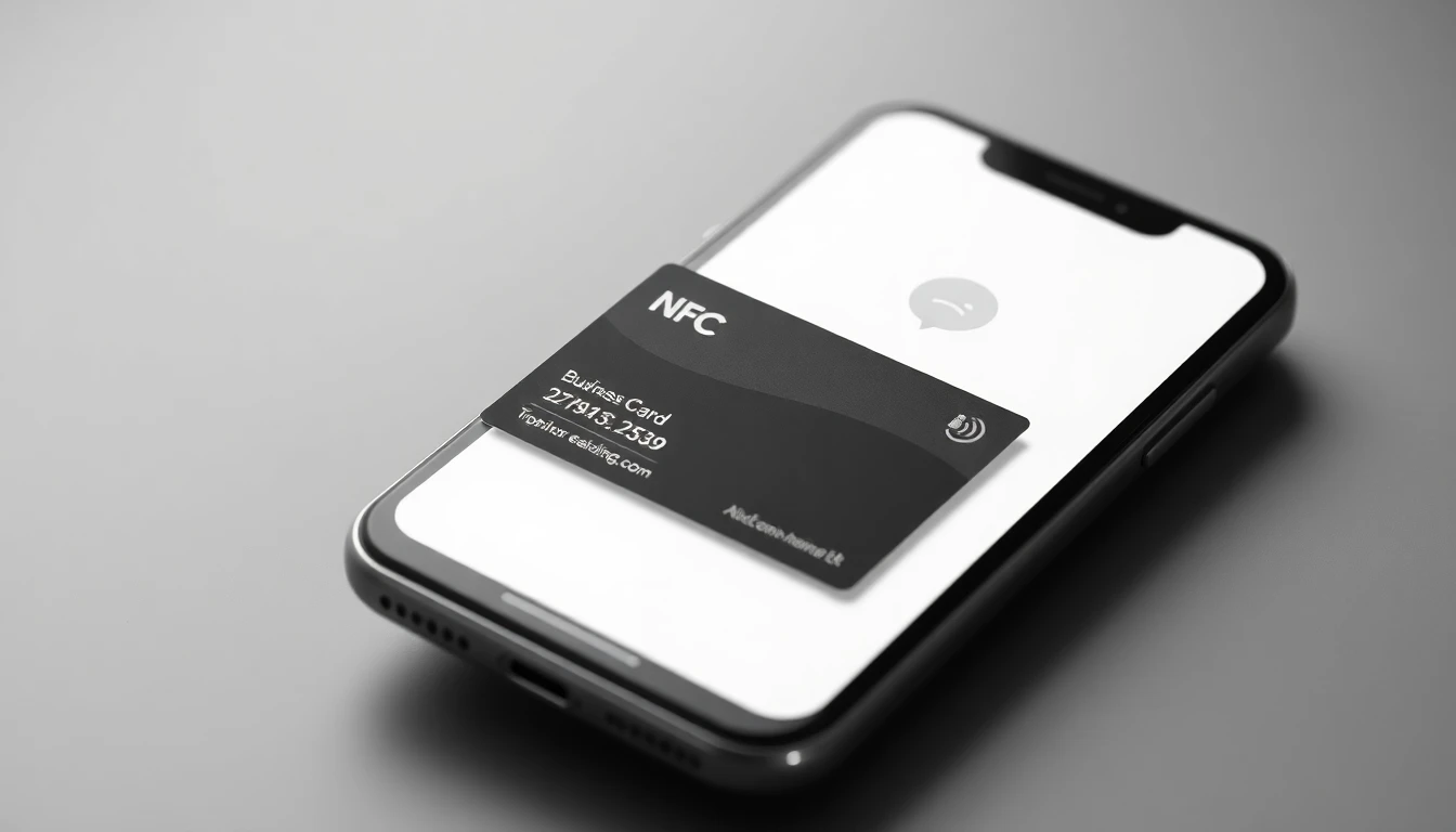 Digital business card illustration