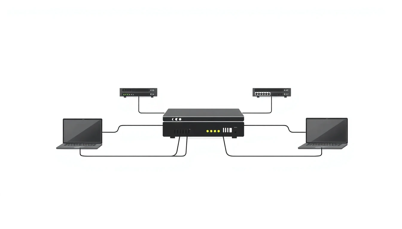 Servers and devices illustration