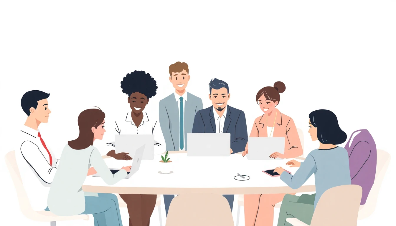 People collaborating illustration